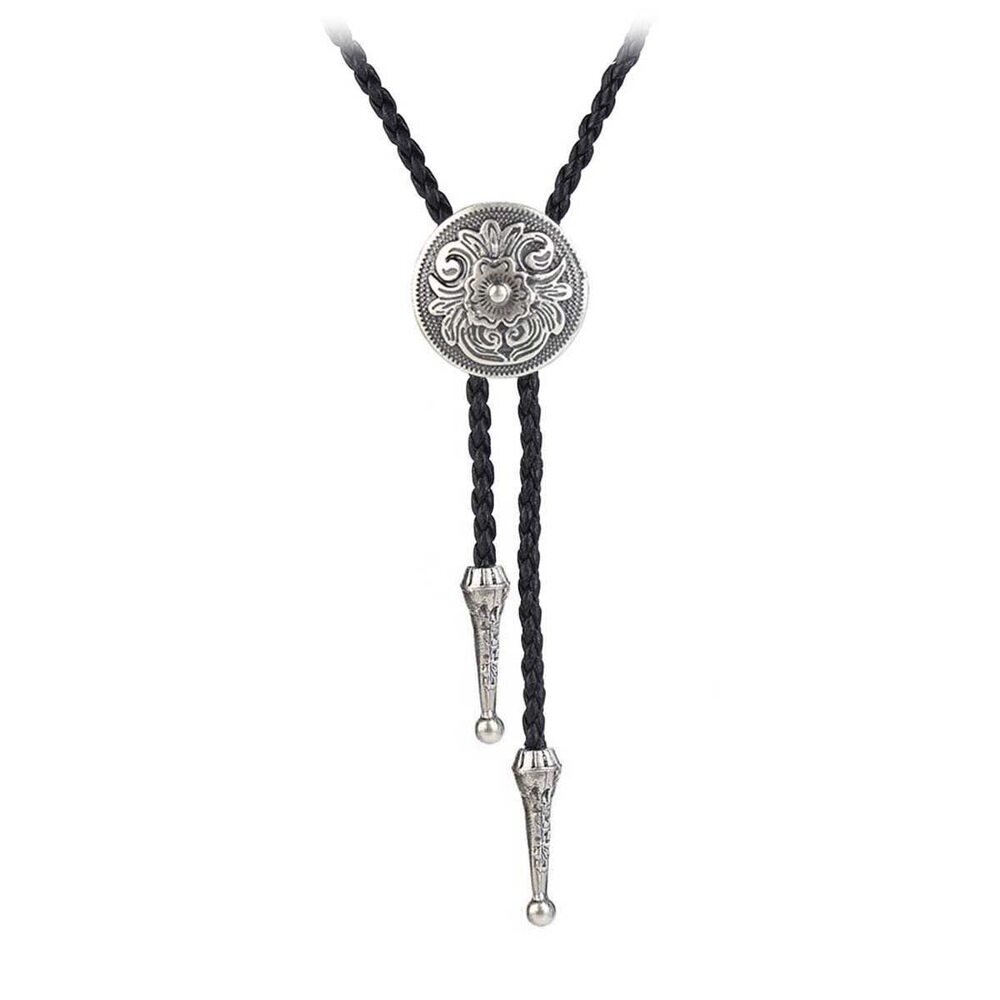 5396 Vintage Style Bolo Tie Western Cowboy Leather Rodeo Bolo Bola Tie